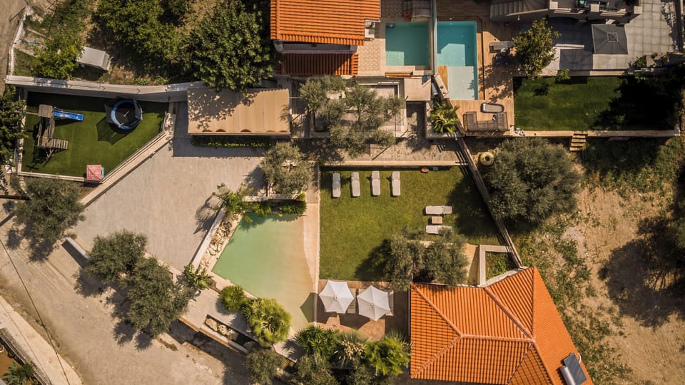 Bird-eye view of the whole property