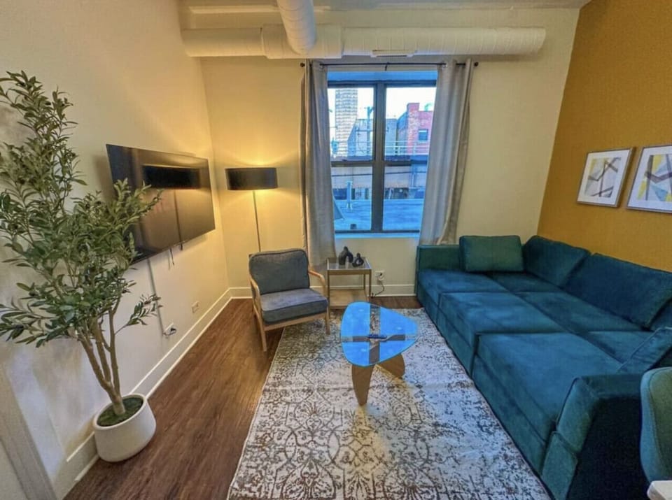 Cozy living room with comfortable seating and warm décor.