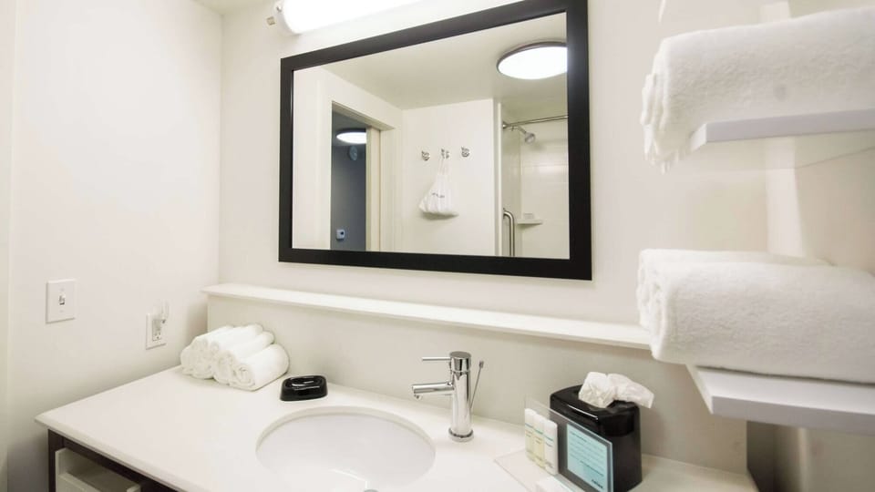 Bathroom. Interior and views may vary by availability.