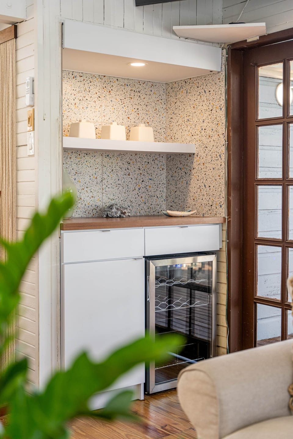 mini bar in living area