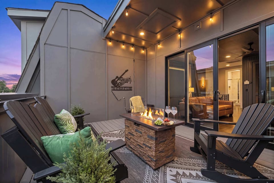 Rooftop Deck with Fire Pit