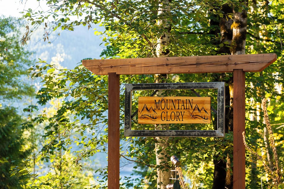 Welcome sign located at the top of the gated driveway.  Your vacation begins!