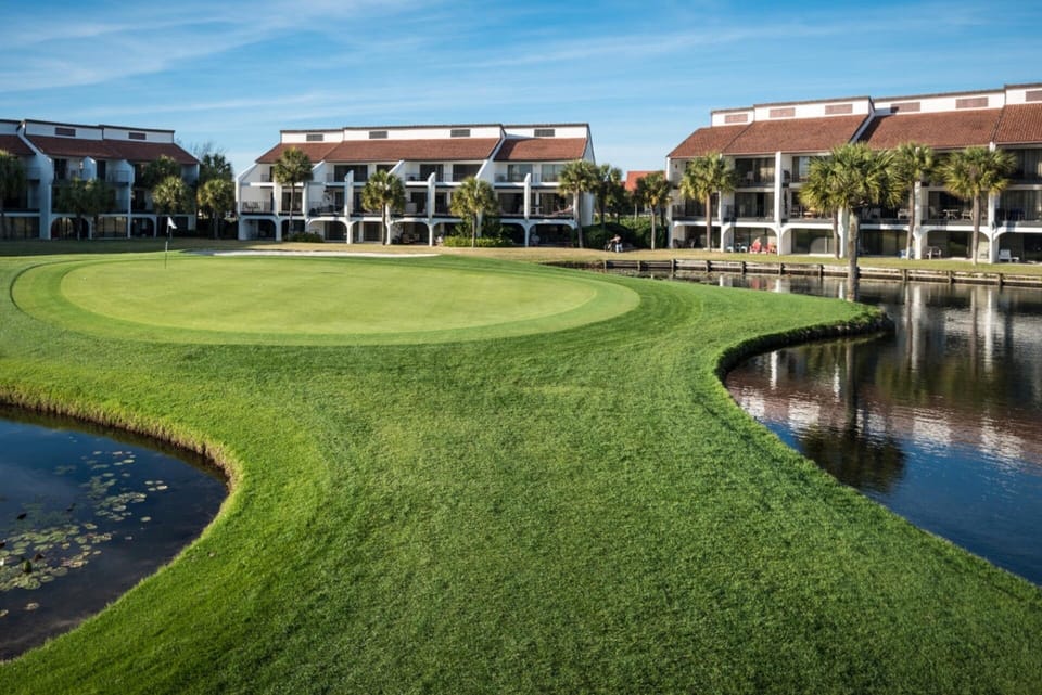 8th hole island green right outside out paito