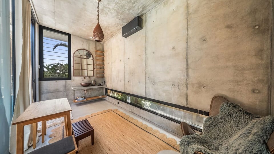 Tranquil wellness space with minimalist design and a calming atmosphere.
