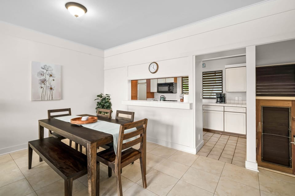 Dining area with direct kitchen access—easy flow for meals and gatherings