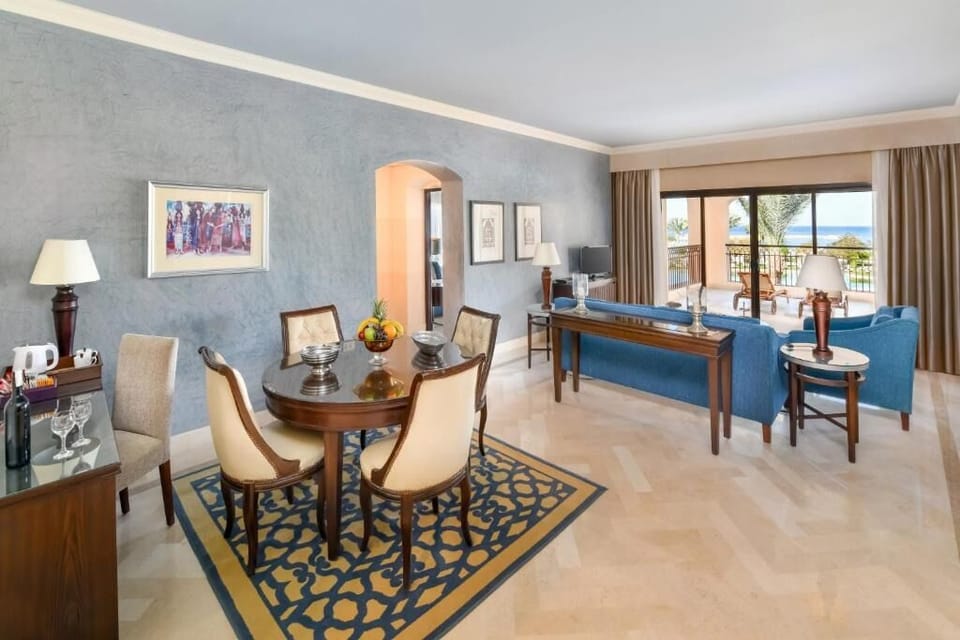 Gather for relaxed meals in an airy, elegant living space.