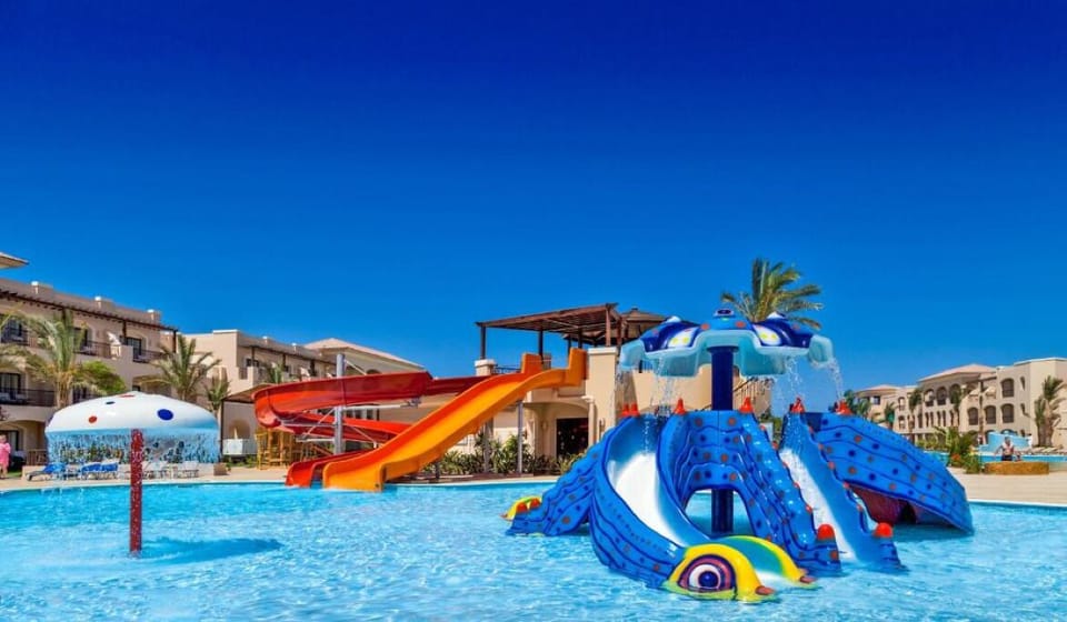 Let kids splash safely while you relax nearby poolside.