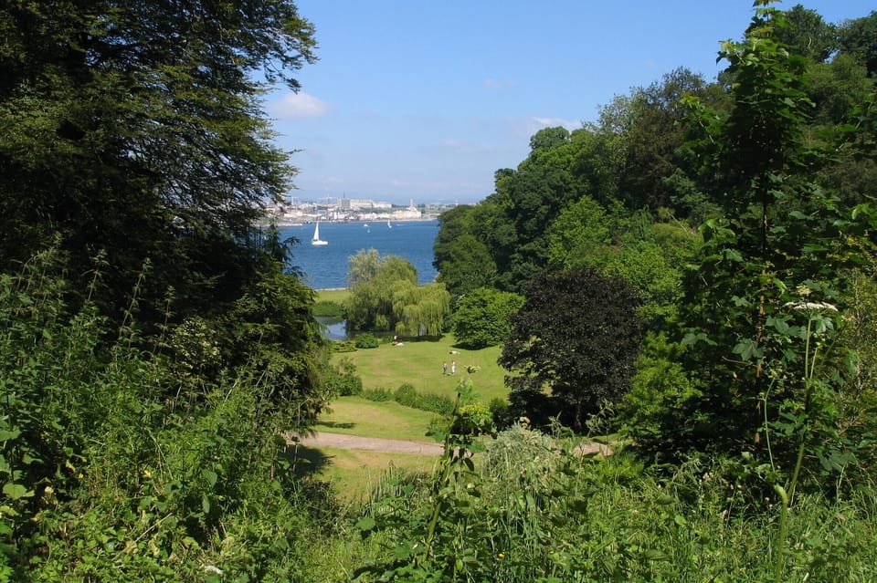 A view of Plymouth from Edgecumbe Estate