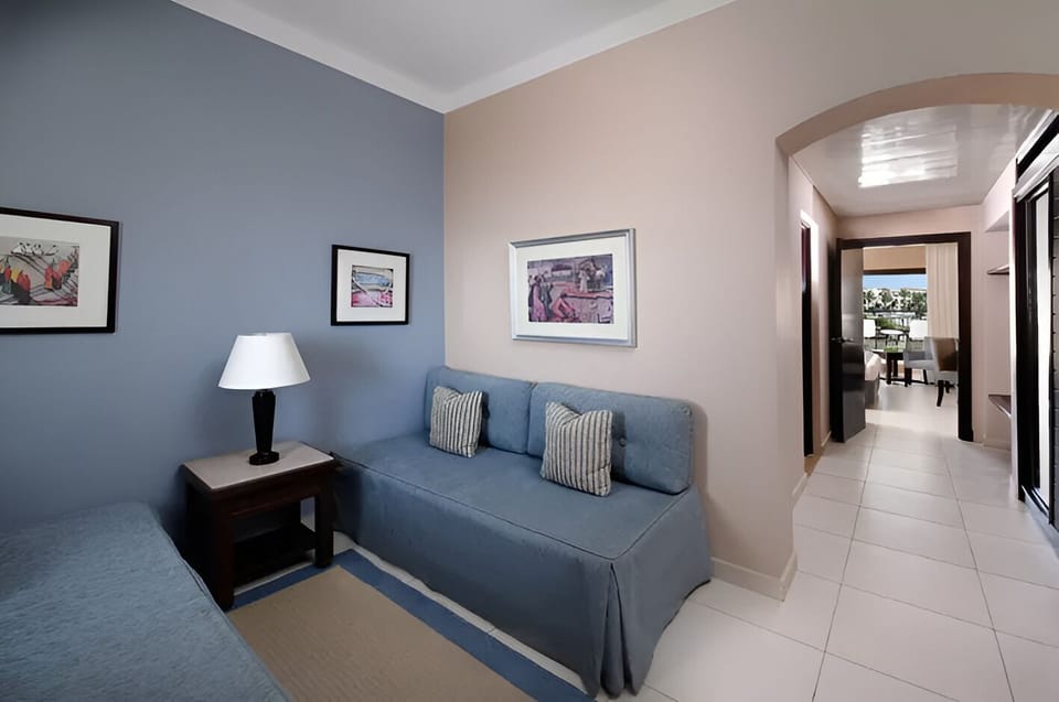 Settle into the cozy lounge corner for quiet evening chats.
