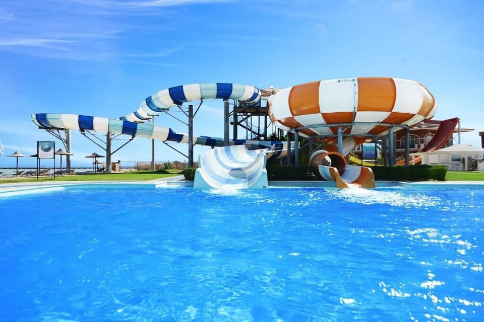 Dive into thrilling slides and cool off in crystal water.