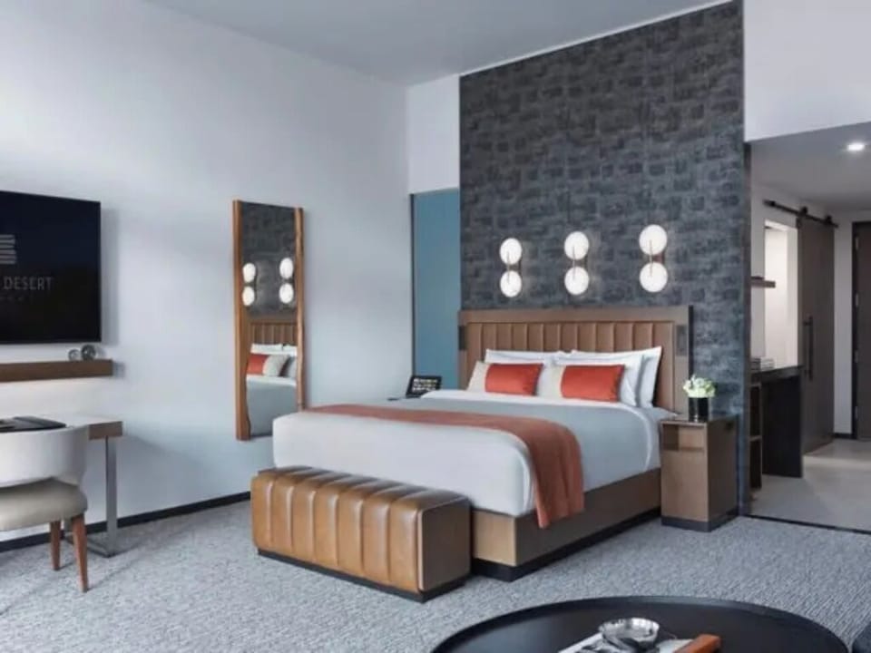 Settle in for a restful night in serene, modern comfort.