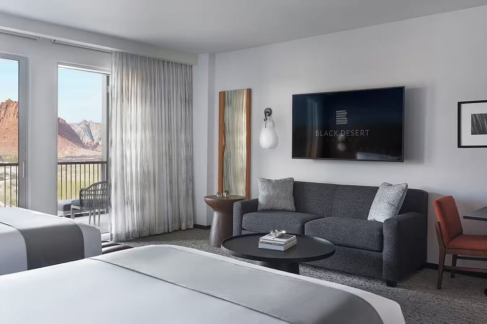 Unwind on the sofa with a movie after exploring.