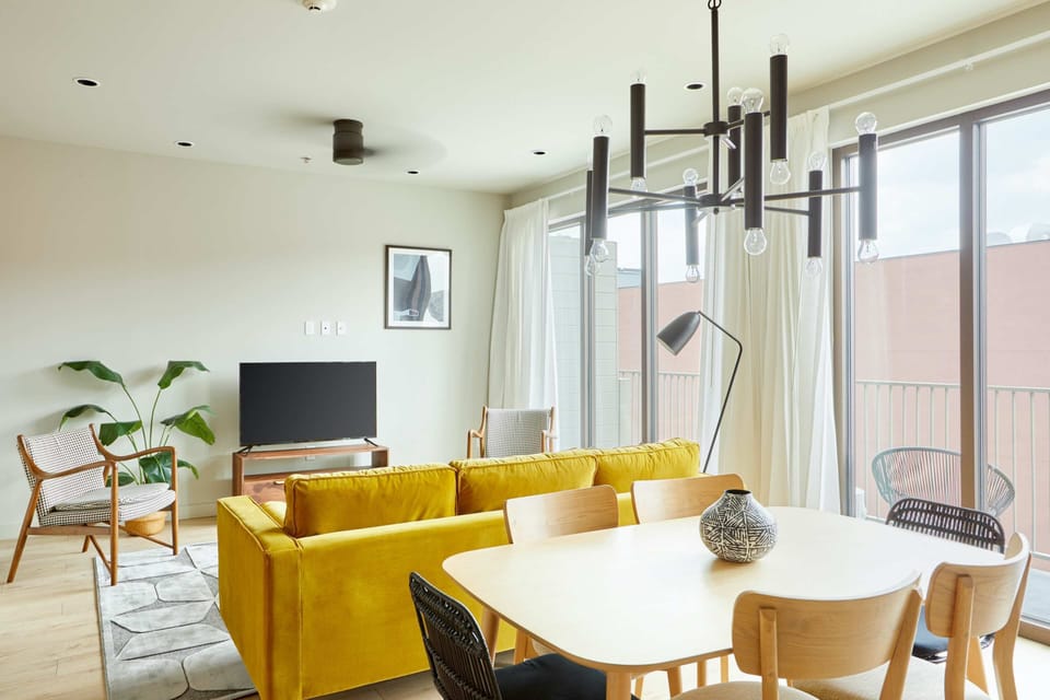 Dining Table + Living Room