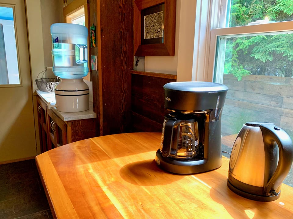 Standard drip coffee + hot water kettle