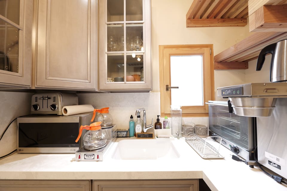 Indoors, Kitchen, Sink, Appliance, Microwave