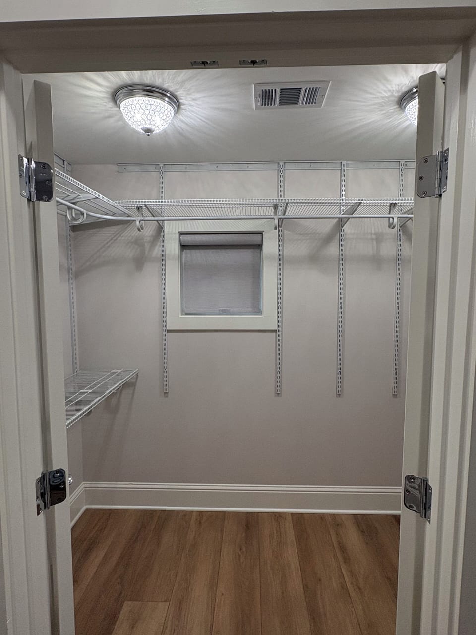 Large walk-in primary closet
