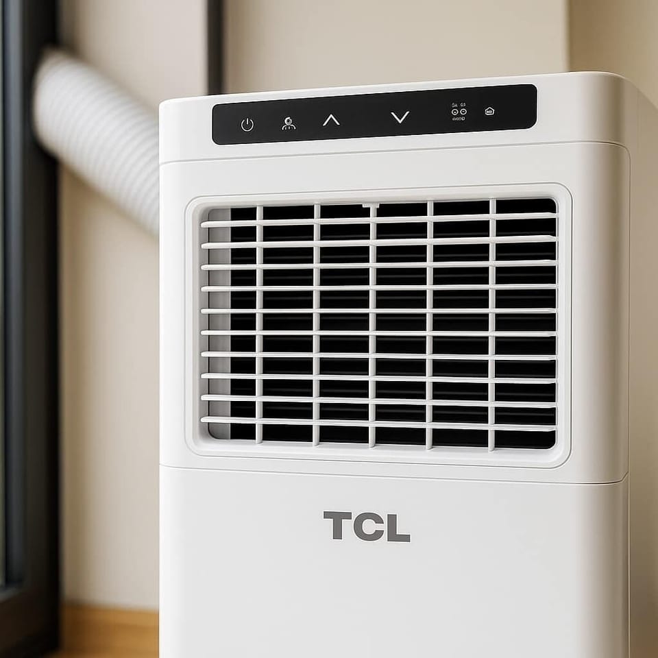 El departamento cuenta con aire acondicionado portátil, usable en la sala o la habitación. Es más ruidoso que un aire exterior y necesita dejar la ventana semiabierta para colocar el tubo de salida del aire caliente.