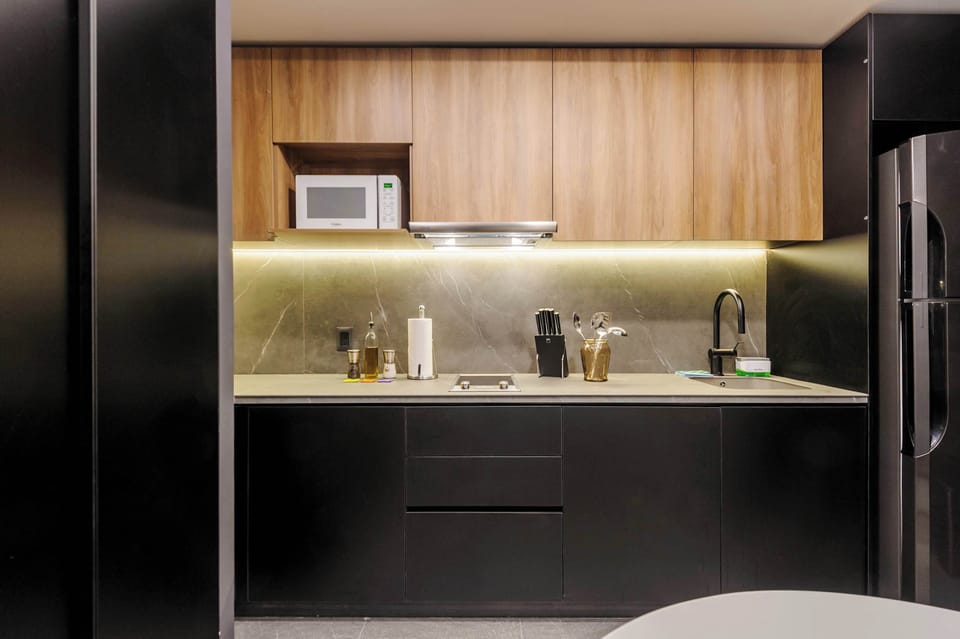 Kitchen with modern appliances
