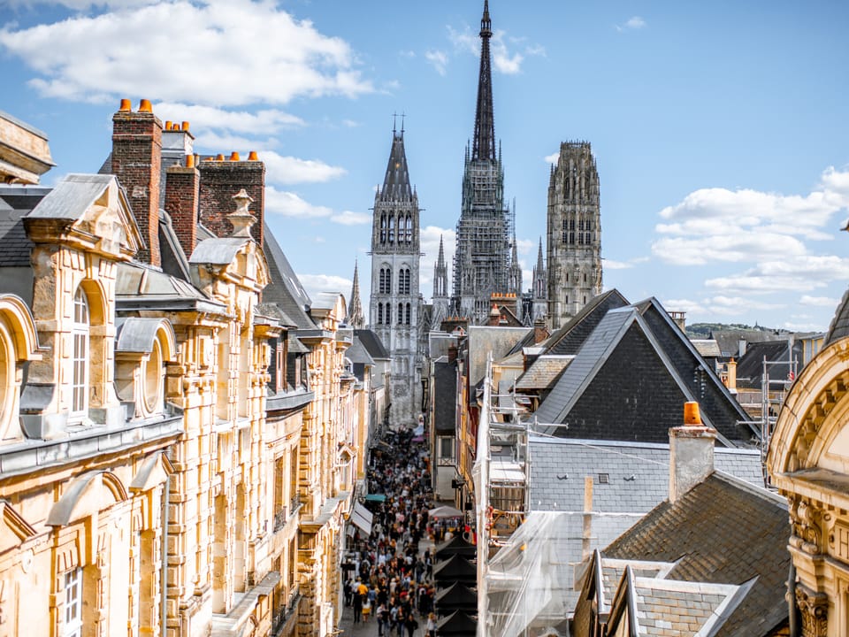 Vue aérienne de la Cathédrale de Rouen