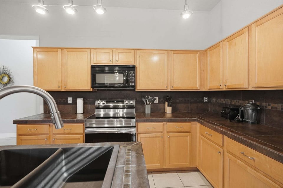 Kitchen with all basic cooking supplies