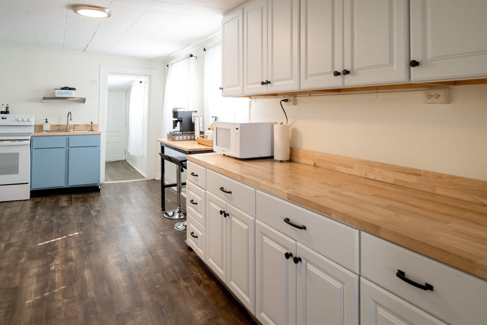 Fully stocked kitchen with ample counter space