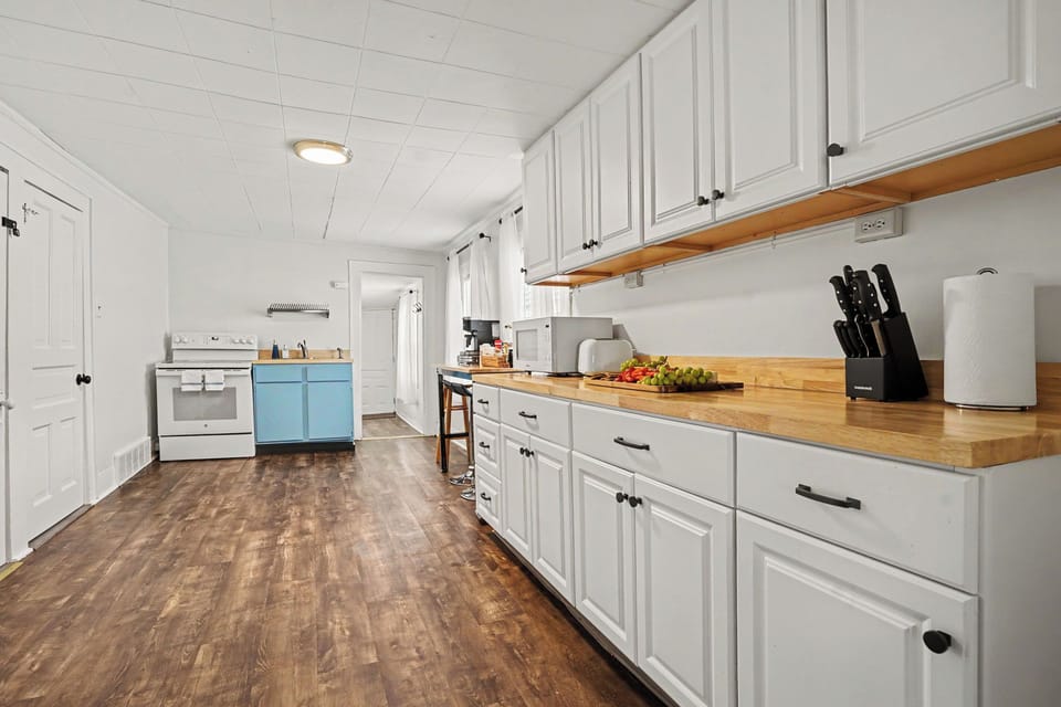 Fully stocked kitchen with ample counter space