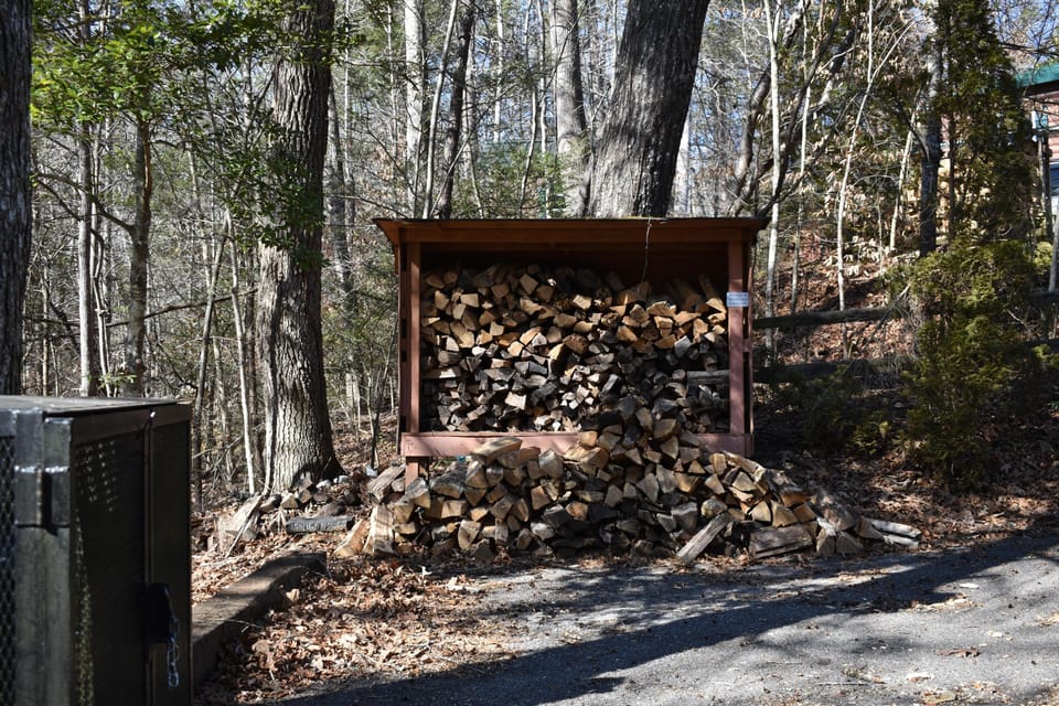 Firewood for your use in the great room fireplace