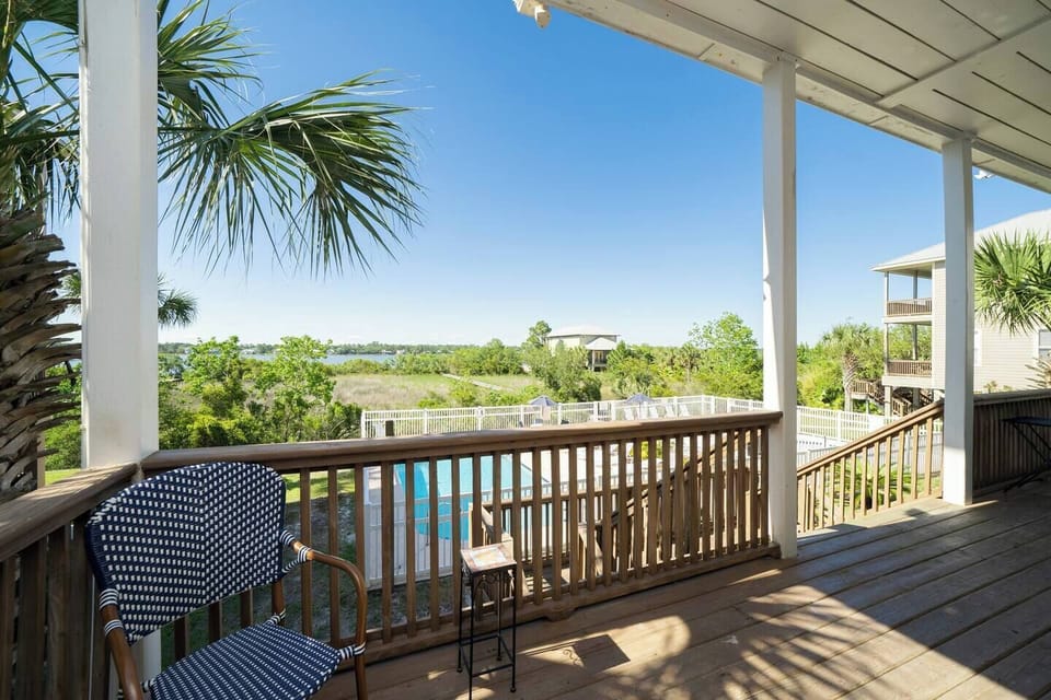 Back Deck View of Pool and Lagoon
