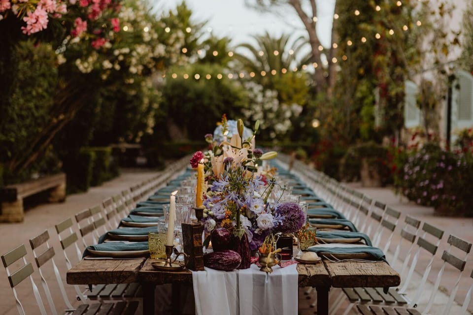 Outdoor banquet area