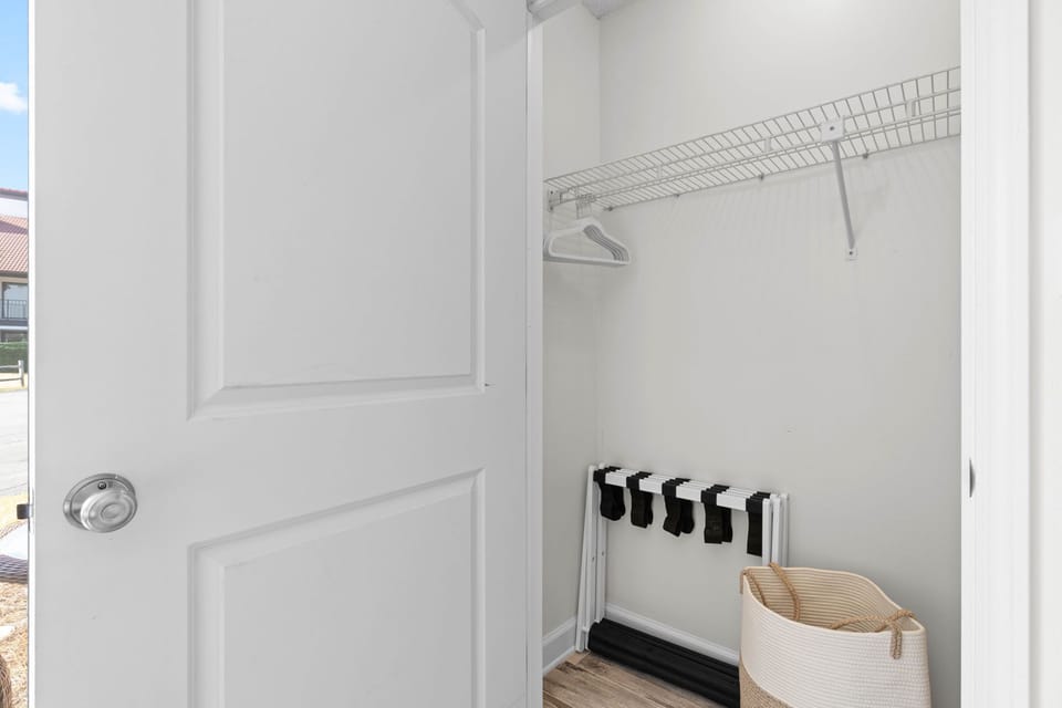 Each closet has luggage carriers and laundry bags for your use during your stay.