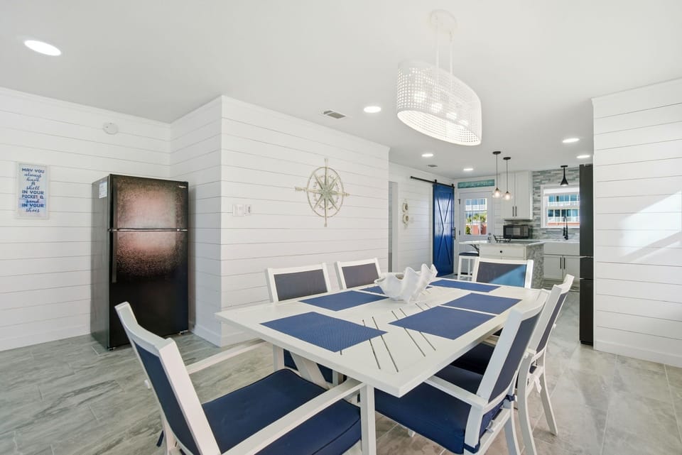 Open Concept Dining/Kitchen With Additional Refrigerator