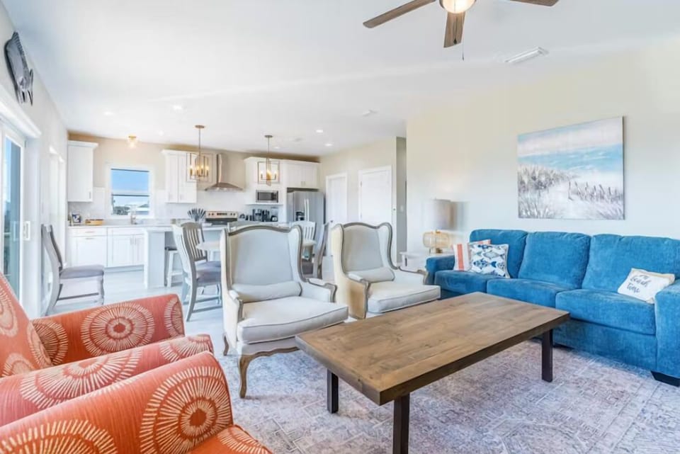 1st Floor Living Room - Queen sleeper sofa available for when "just one more" decides to join!