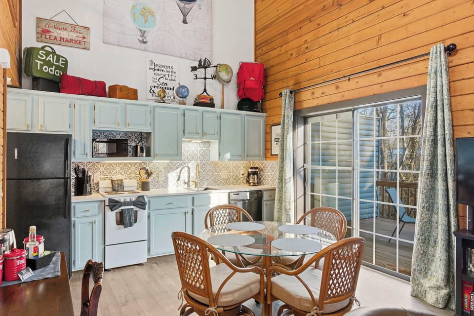 Perfectly sized dining area for four.
