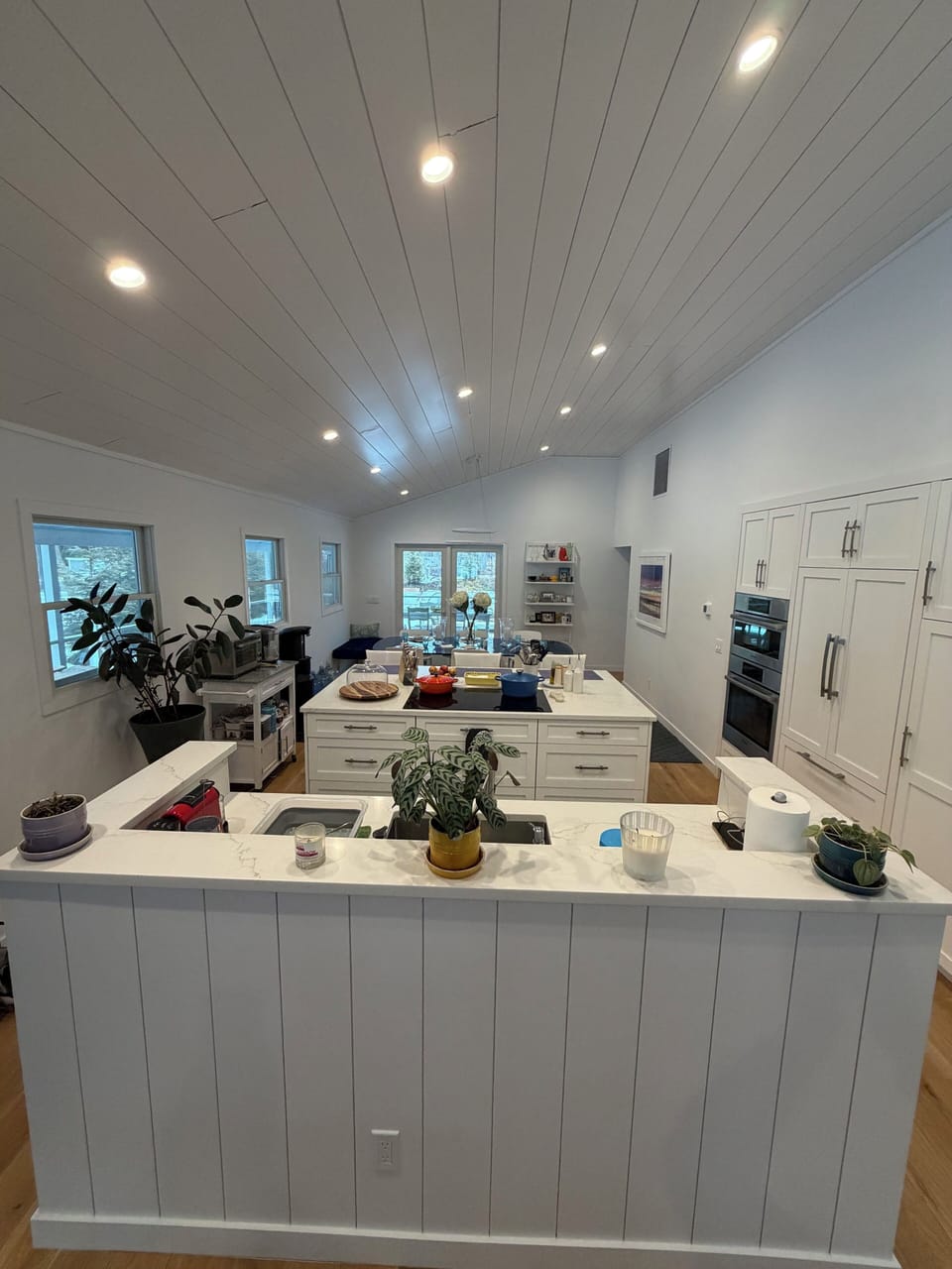 Another view of kitchen and dining 
