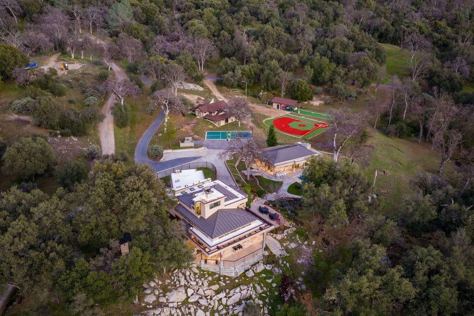 Aerial view of the property