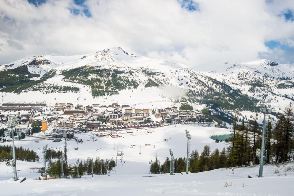 The famous Sestriere is half an hour drive away