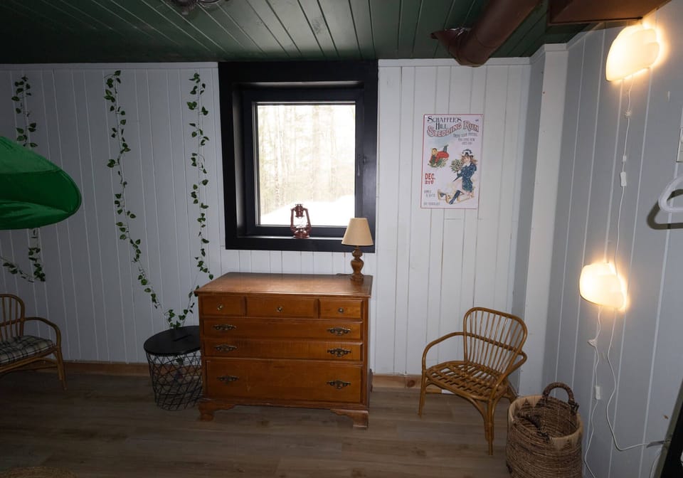 Plenty of light in this bedroom, even thought it's downstairs!