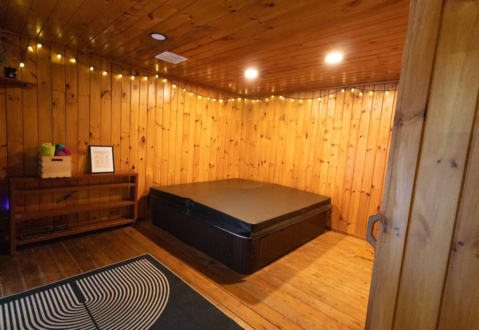 The spa room is the perfect place to unwind after a day on the mountain. Our indoor hot tub makes relaxing so easy!