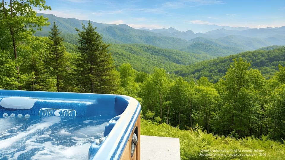 Bear Cove hot tub with view AI