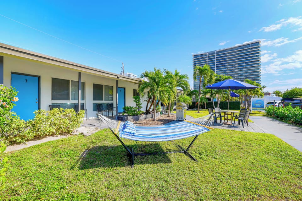 Our amenities include a hammock, BBQ Grill w/outdoor dining table, heated pool, beach gear and yard games