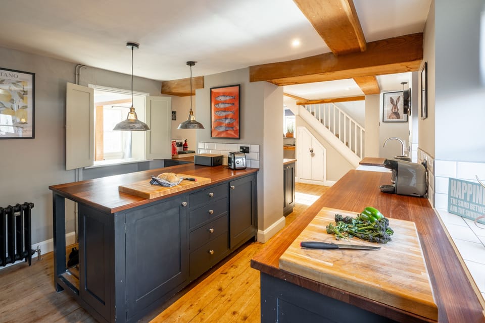 Ground floor: A large double-sided country kitchen