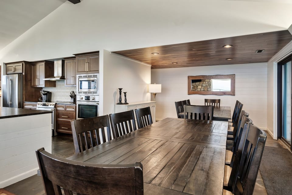 Dual Dining Tables w/ Seating for 16 - Lodge