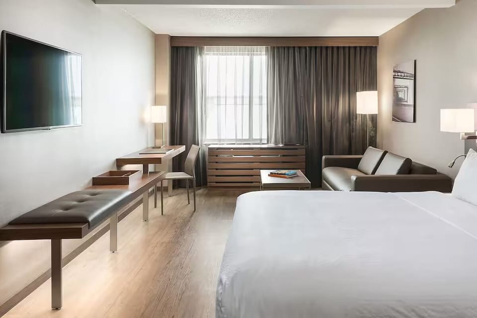 Bedroom. Interior and views may vary based on location and availability