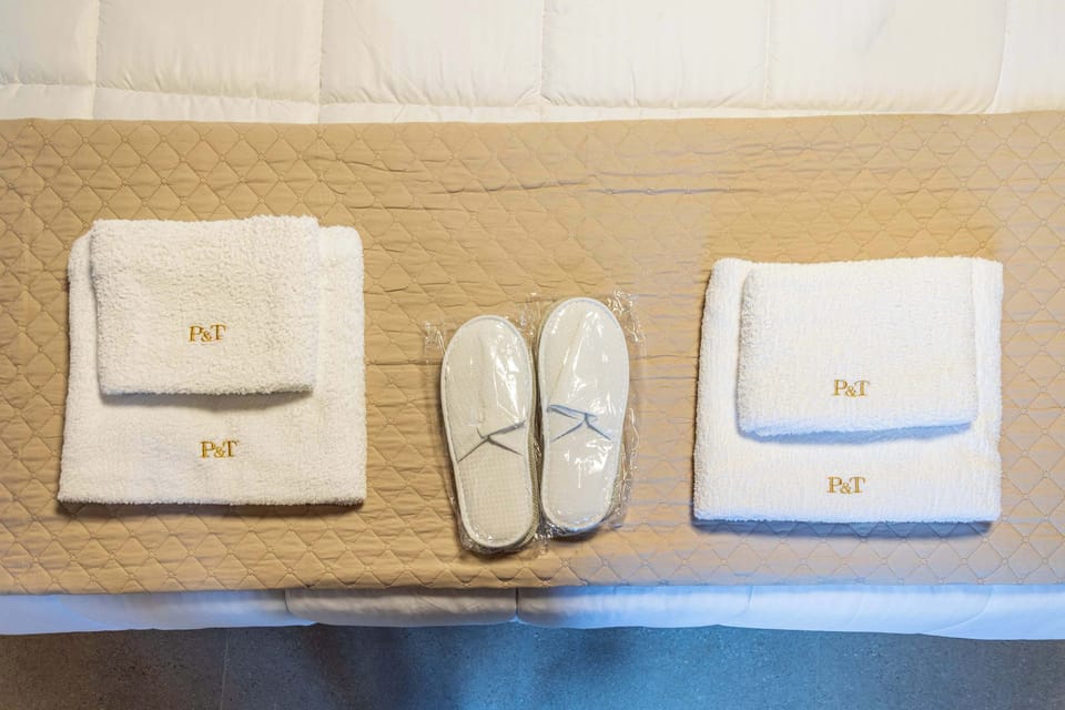 Fresh towels and essentials provided