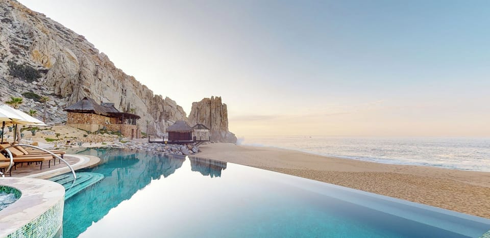 Multiple infinity swimming pools