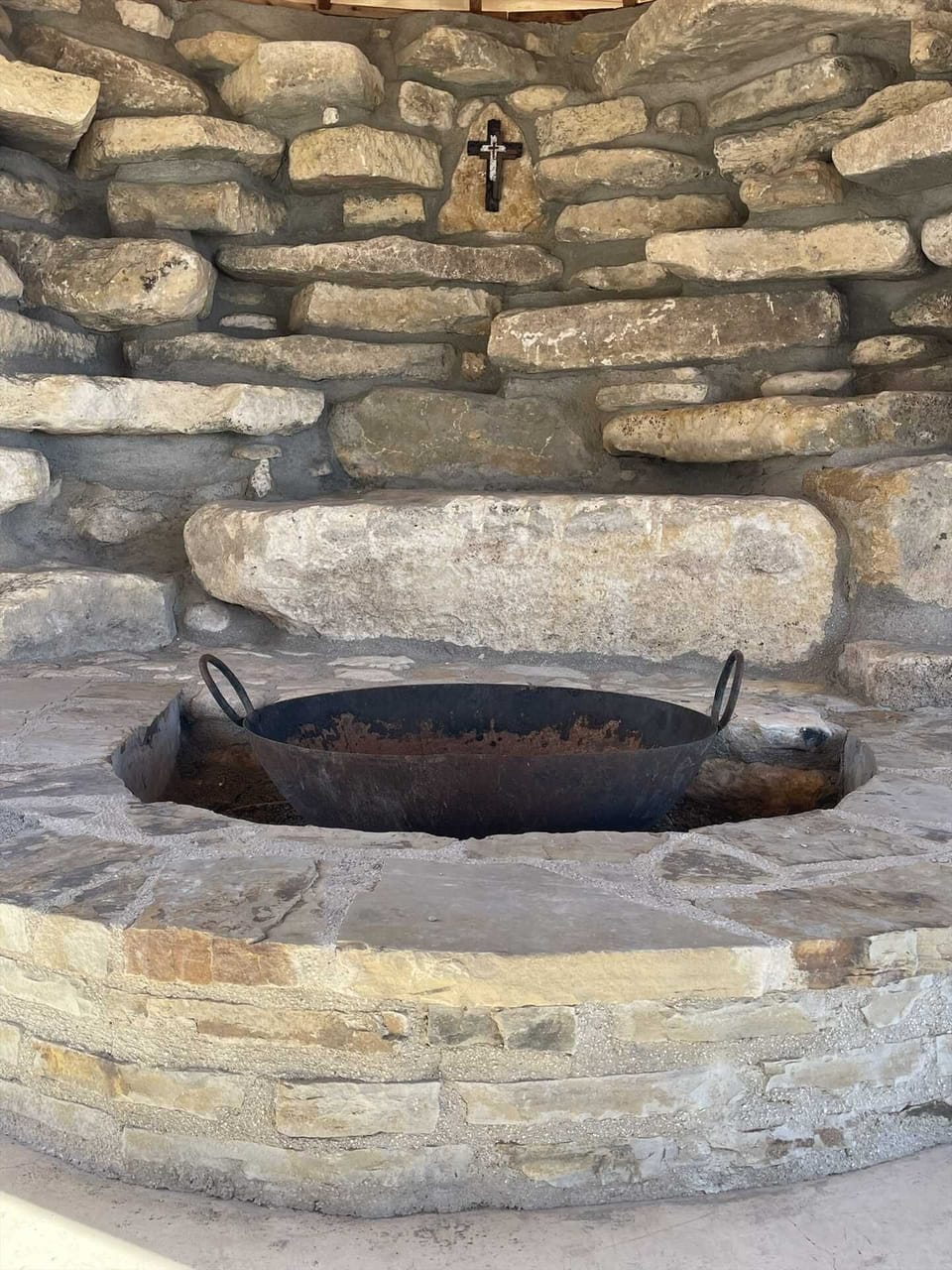 Gather around the handcrafted stone fire pit - perfect for cozy evenings, stories, and stargazing under the Hill Country sky