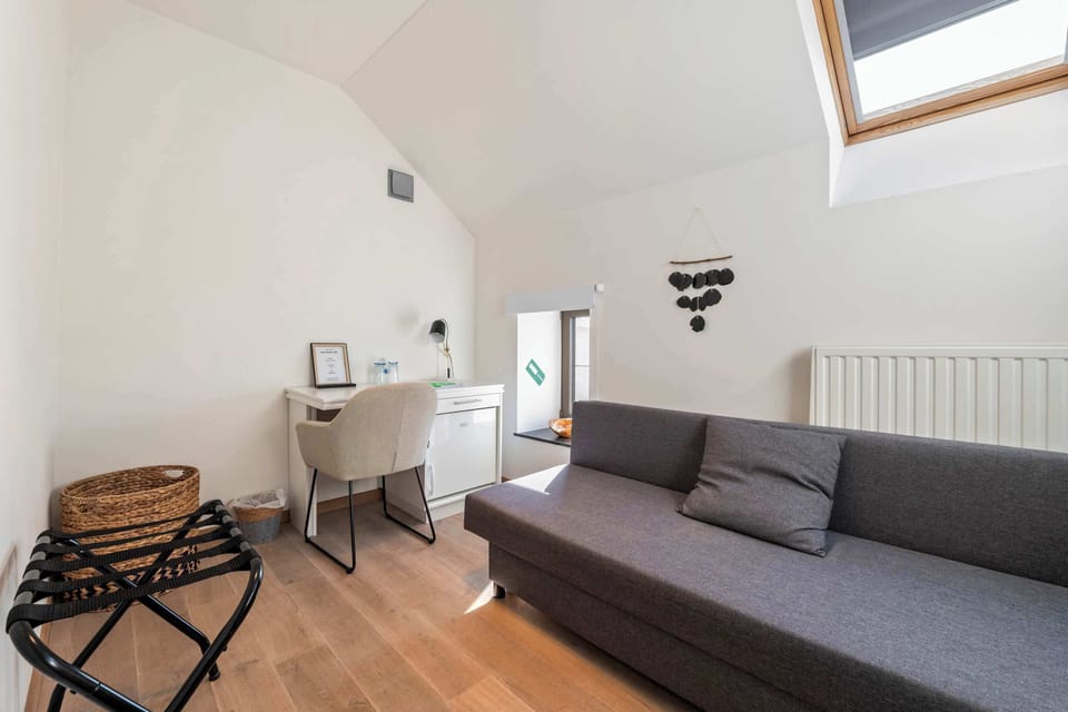 Ruime kamer met Kingsize bed en zetelbed
