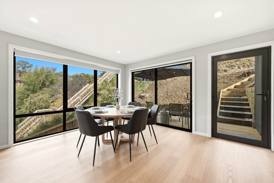 Stylish table perfect for gatherings.