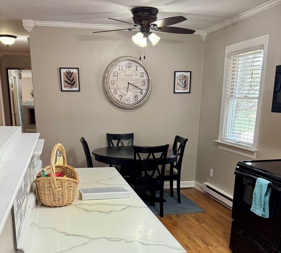 Dining area perfect for meals or game night