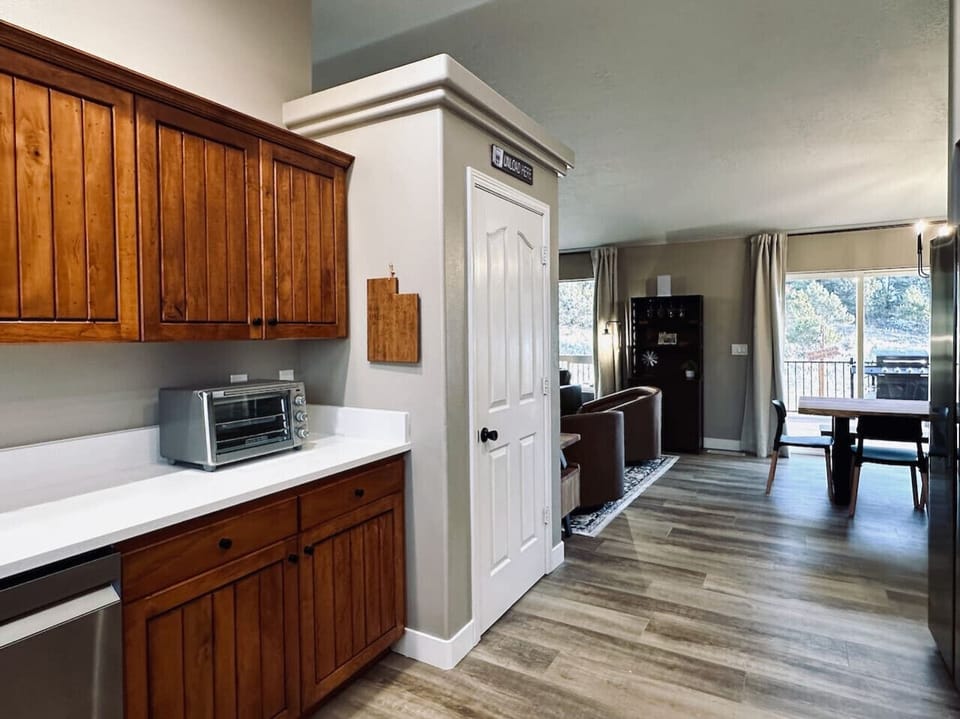Our kitchen-to-living room hallway creates a flow of energy and style throughout the home